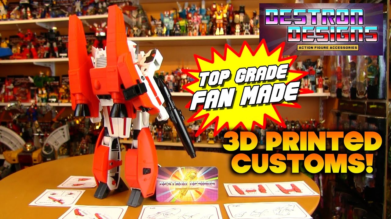 Load video: A video review of the Complete Set of 3D Printed Jetfire Parts by Michael Mercy!