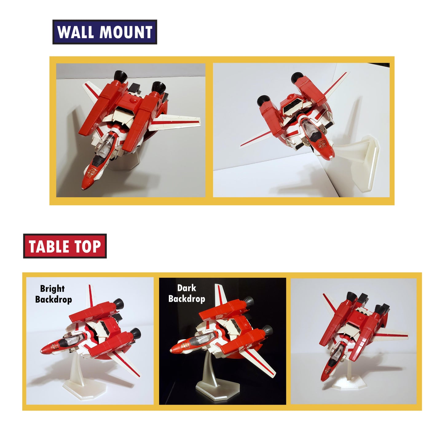 (2-in-1) Display Stand for G1 Jetfire