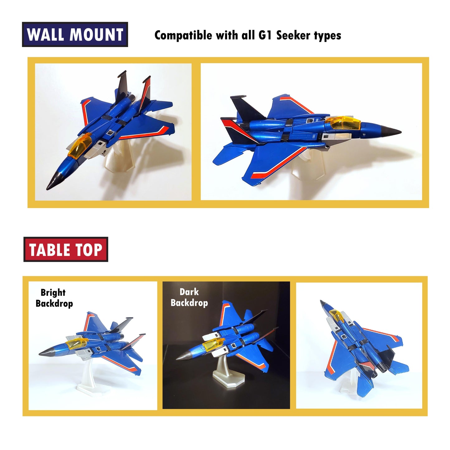 (6-Pack Bundle) Display Stands for G1 Seeker Jets